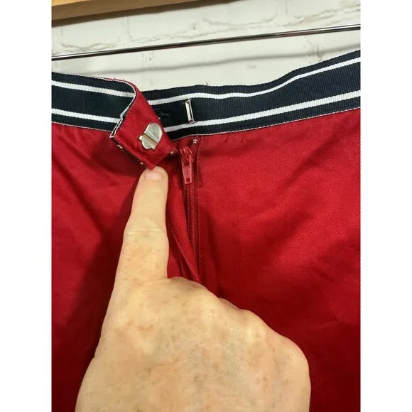 Liz Claiborne Shorts Womens Size 14 Red Nautical High Waisted Preppy Casual - Picture 5 of 8